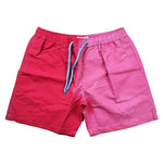 Kameleon's soft pink color changing swim trunks.  They change from a darker pink to a lighter pink when temperature activated. KameleonSwim